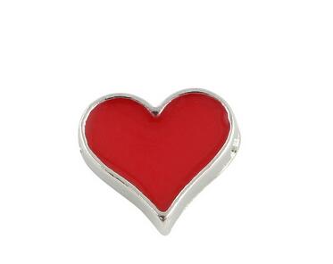 

20PCS/lot Red Poker Heart DIY Alloy Floating Locket Charms Fit For Glass Living Magnetic Memory Locket Fashion Jewelrys, Bronze;silver