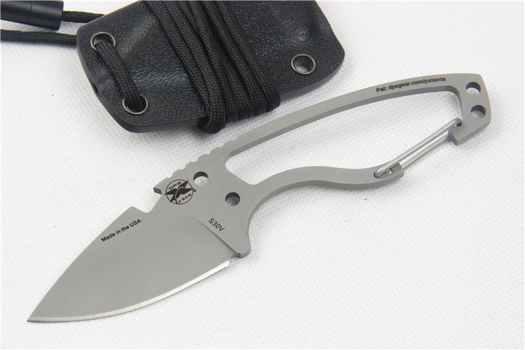 

DPX neck knife Gear CPM S30V 60HRC white river knives Camping Hunting Survival Knife Outdoor Tools knives a1038