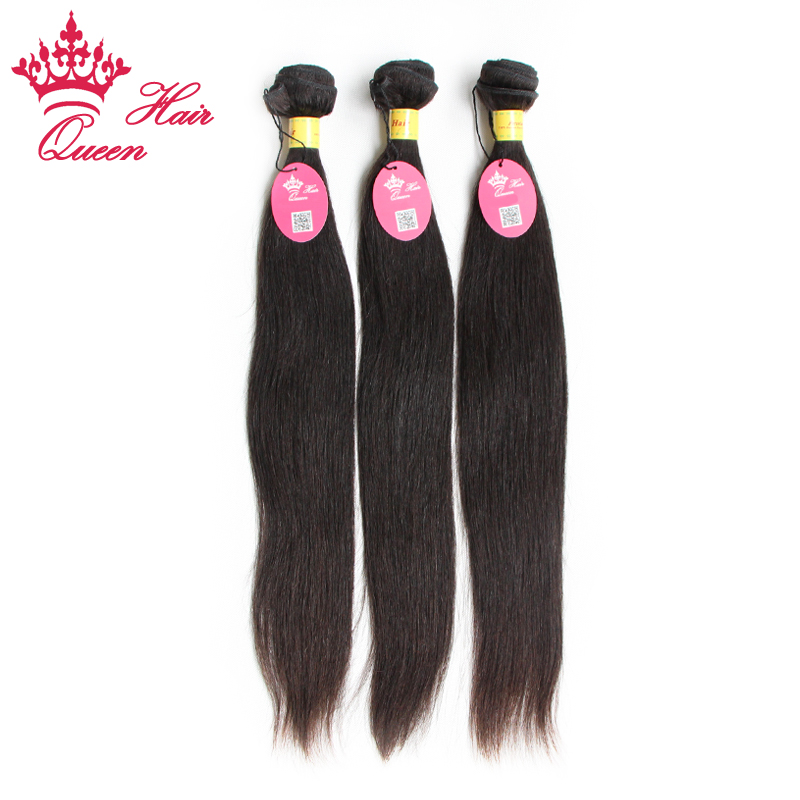 

Queen Hair Products 100% Unprocessed Virgin Hair Fast shipping Peruvian Human 3pcs /lot straight hair extension, color #1B 12-28, #1b(natural color)