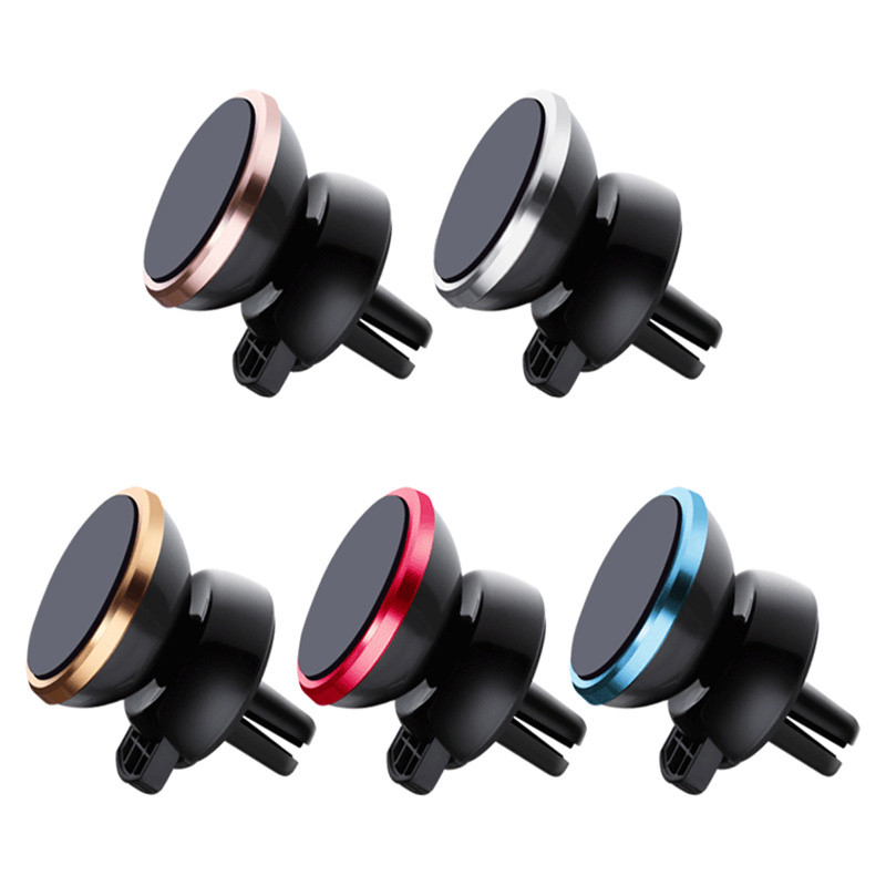 

Car Mount Air Vent Magnetic Universal Car Mount Phone Holder for iPhone Samsung LG One Step Mounting Reinforced Magnet Easier Safer Driving, Rose gold