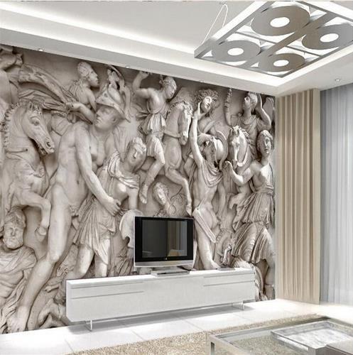 

Custom photo wallpaper 3D European Roman statues art wallpaper restaurant retro sofa backdrop 3d wallpaper mural wall painting, As picture