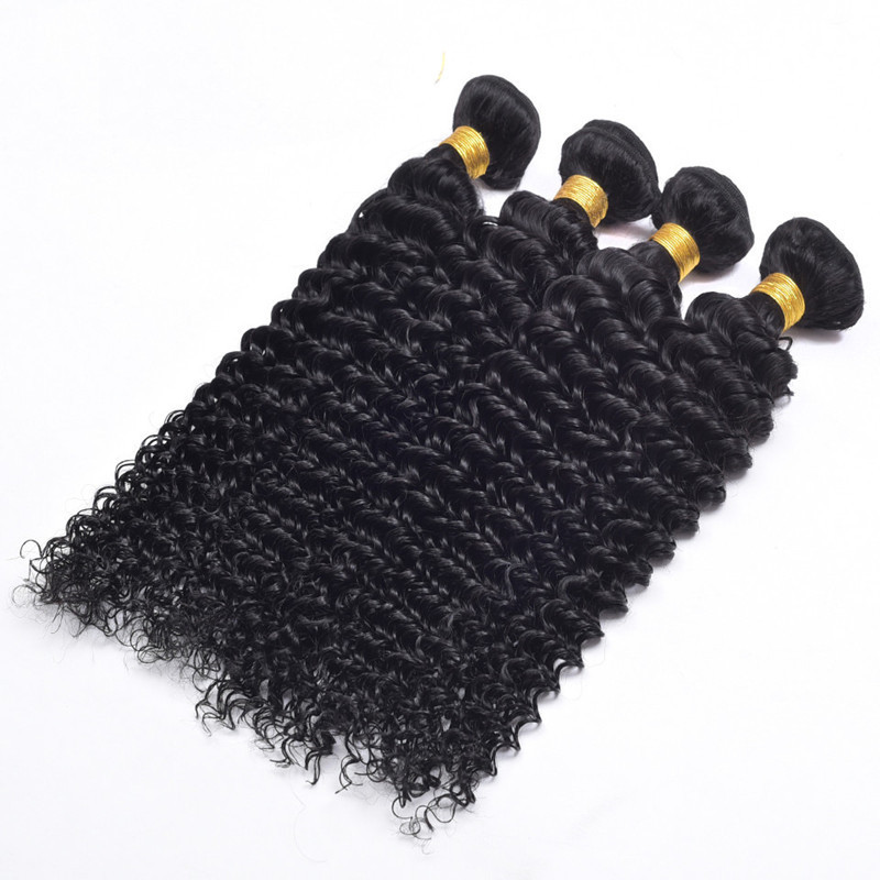 

1228inch brazilian virgin hair deep wave human hair weaves weft unprocessed natural color free elibess hair