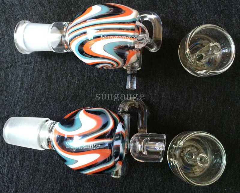 

100% Quartz glass bucket High quality glass high temperature Bucket Banger with bowl glass pipe hookahs