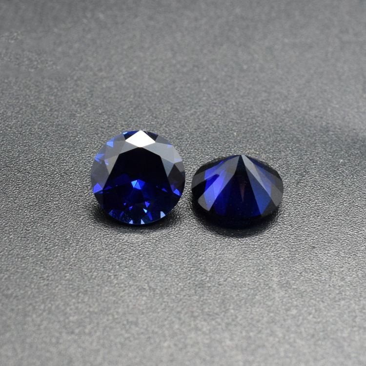 

Synthetic Sapphire Blue Corundum Loose Stones Round 5-6.5mm Lab Created Cubic Gems CZ For Jewelry Making 500pcs/lot