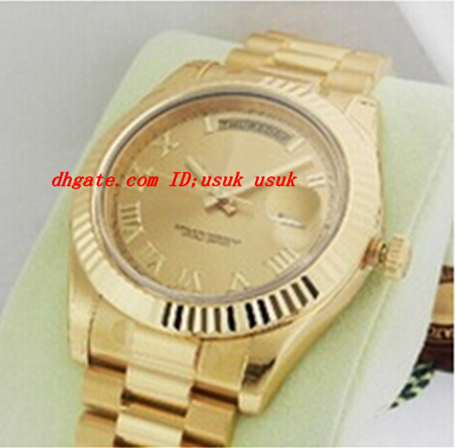 

Luxury Wristwatch Brand New Yellow Gold II 41mm 218238 Champagne Roman Dial Automatic Mens Sports Watch Men's Wrist Watches