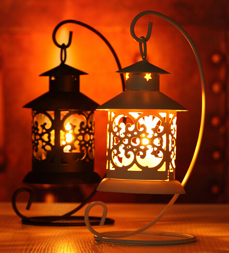4-set Morrocan Style Glass Candlelit Tea Light Candelabra Candlestick Bowl