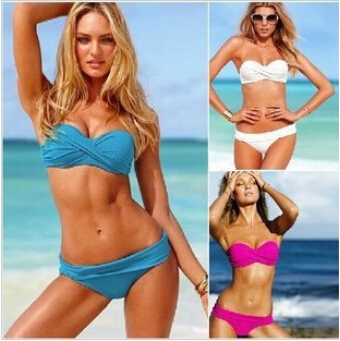 

beachwear 2016 Swimsuit split Bikini Beach Sexy wrapped chest bikini swimwear bikini ladies swimsuit, Yellow