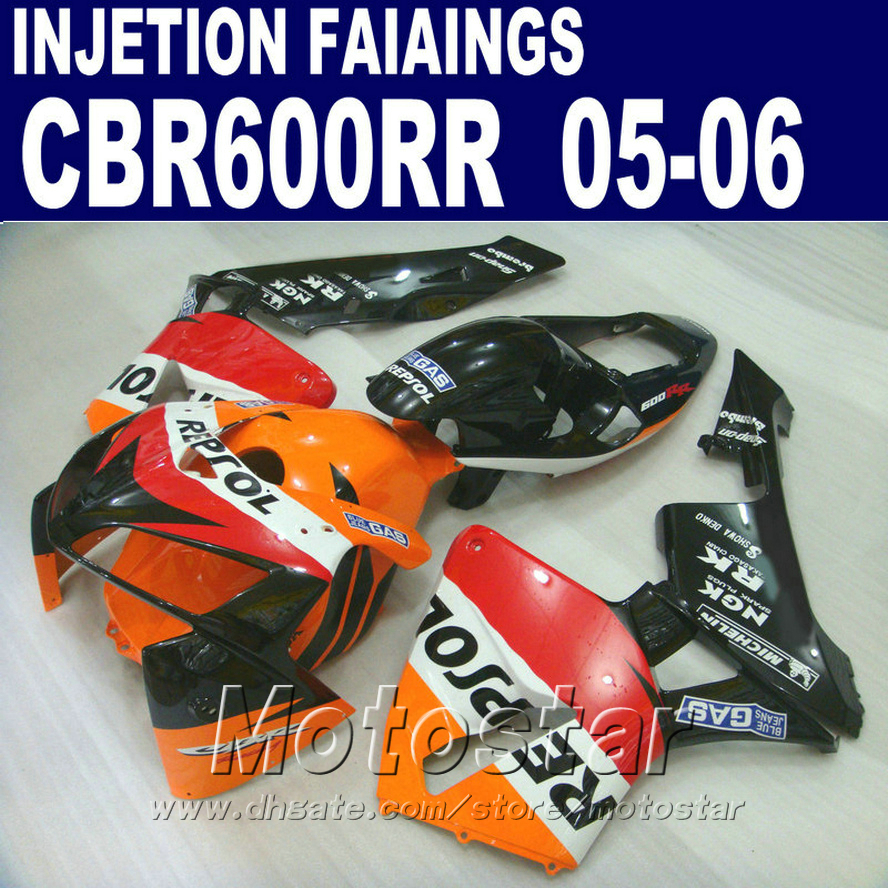 

Injection Molding fit parts for HONDA CBR 600 RR fairing 2005 2006 cbr600rr 03 04 cbr 600rr fairing kit VEY6, Same as picture