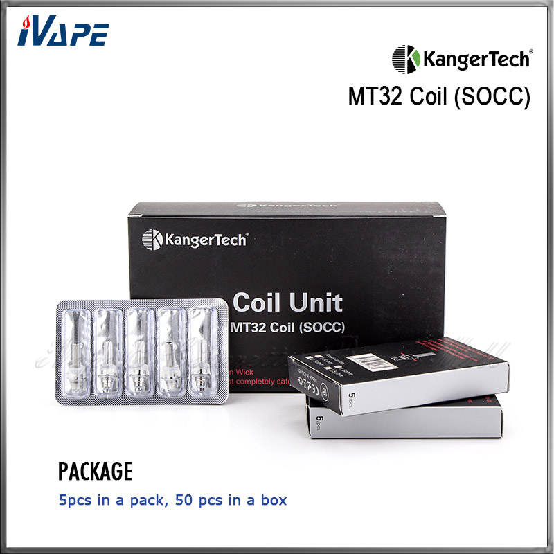 

Original Kangertech Single Organic Cotton Coil Replacement Kanger SOCC Coil Unit MT32 Coils For Evod Protank Protank 2 Mini Protank 2 Evod
