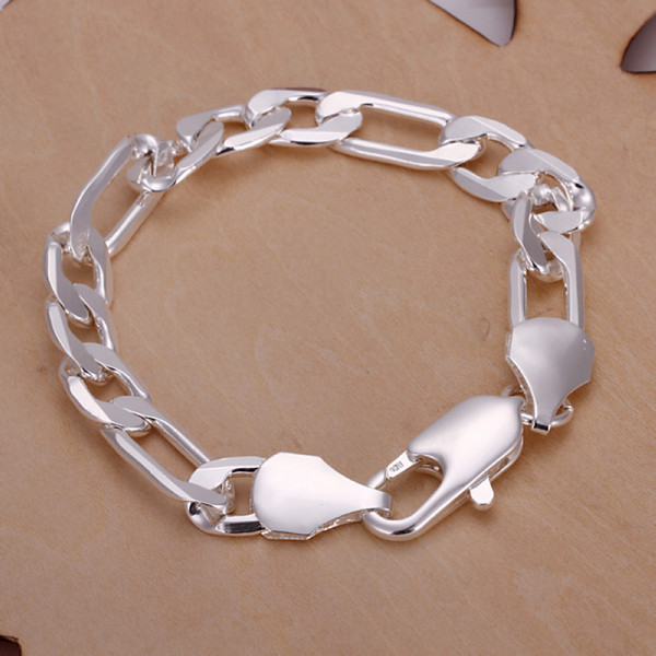 

Hot sale gift 925 silver 10M flat three hand - male models DFMCH202,Brand new 925 sterling silver plated Chain link bracelets high grade
