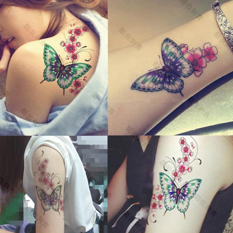 

Waterproof Temporary Tattoos Sticker tattoo Stickers fake sleeve tatoo For Women rose flowers arm Body Art Hand girls belly waist back leg
