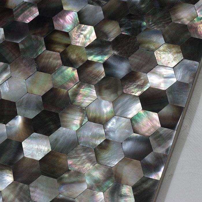 Keramik Mosaik Hexagon Holz grau Mosaikfliese Wand Fliesenspiegel K/üche Bad