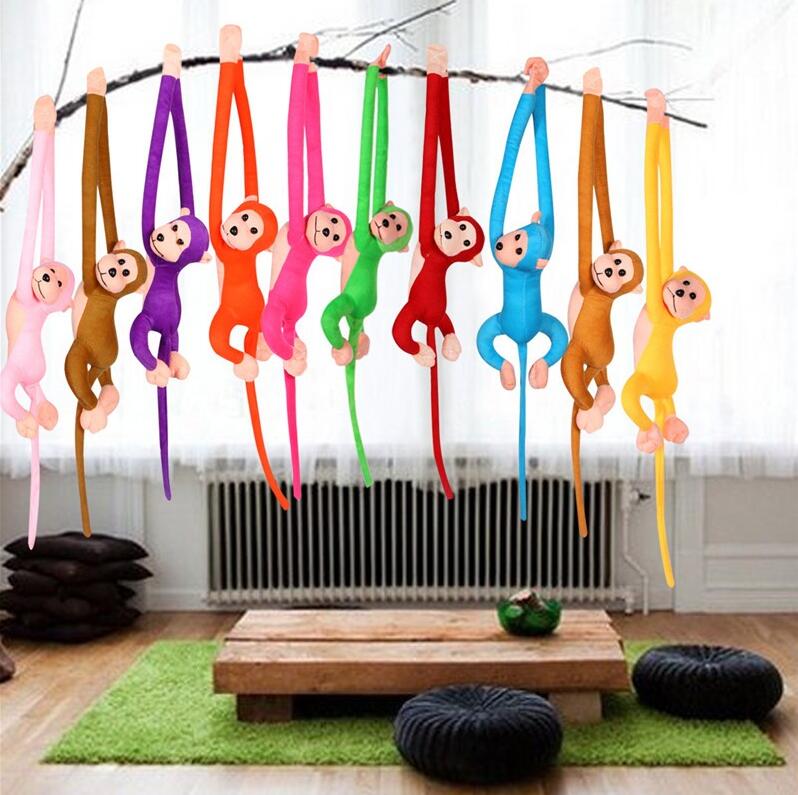 

Cute 10 Colors  Long Arm Monkey from Arm to Tail Plush Toys Colorful Monkey Curtains Monkey Stuffed Animal Doll, Pink