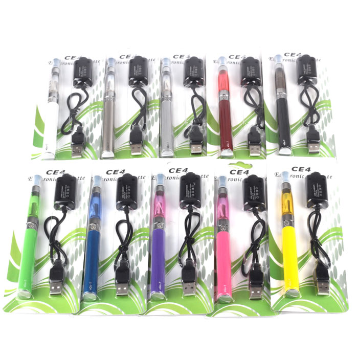 

CE4 Electronic Cigarette Blister kits CE4 ego starter kit e cig hot selling ce4 atomizer 650mah 900mah 100mah battery in Blister pack DHL
