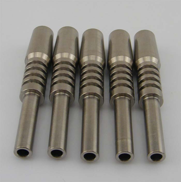 

10/14/18mm Gr2 Domeless Titanium Nectar Nail Pure Titanium Nails for Nector Collector Kits Ti Tips Wholesale Vaporizers Smokinig accessories