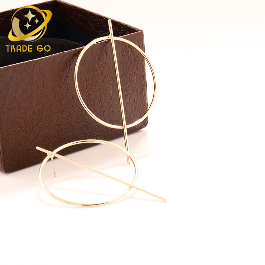

silver gold color big hoop earrings for women hoops orecchini cerchio boucles d'oreille women huggie circle earrings