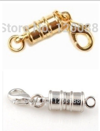 

12Pcs 17x6mm Magnetic Clasps With Lobster Clasp For Making Necklaces & Bracelets DIYJewelry Findings 4N110