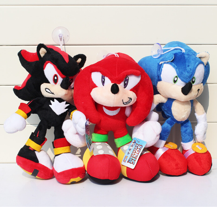 

30CM Sonic Plush Toys The Hedgehog Plush Toy Dolls Red black blue Animals Stuffed Toys Free shipping, 30cm red