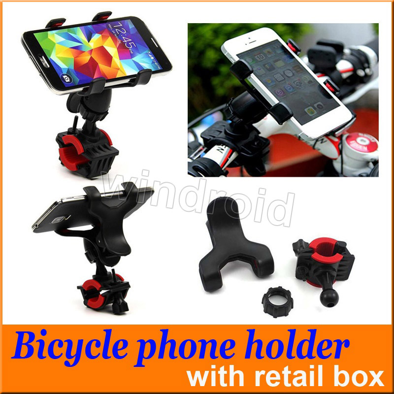 

360 Degree Universal MTB Bike Bicycle Phone Holder Handlebar Mount Motorcycle Phone Holder For iPhone i7 Samsung note7 GPS + retail box 100