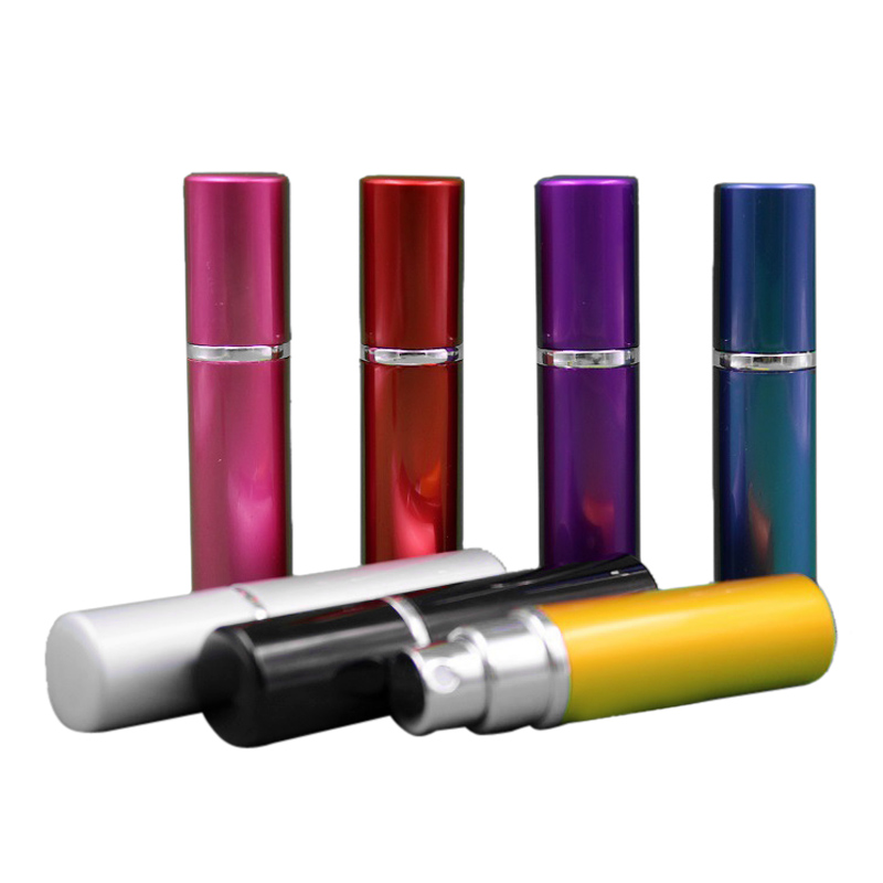

Perfume Bottle 5ml Aluminium Anodized Compact Perfume Aftershave Fragrance Glass Scent-Bottle Mixed Color New Arrival 0616001
