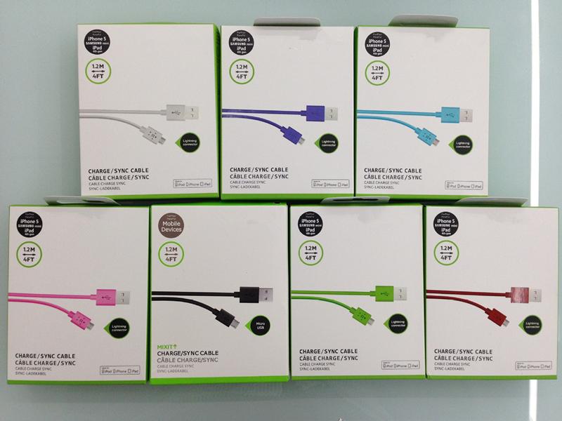 

Date Sync Cable USB 1.2M 4FT Charger Cables For Samsung Galaxy S4 S5 S6 S7 Note 2 3 4 5 6 HTC LG Phone with Retail Package High Qualtiy, Mix colors