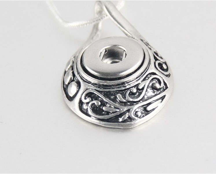 

Newest Noosa Antique Silver Ginger Snap Button Pendant Fit 12mm Snap Button Interchangeable Charms Jewelry For Women