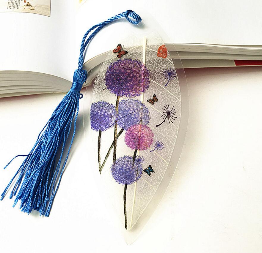 

20pcs Natural Dried Leaf Veins Dandelion Bookmark Book card For Wedding Baby Shower Party Birthday Favor Gift Souvenirs Souvenir, Same as picture