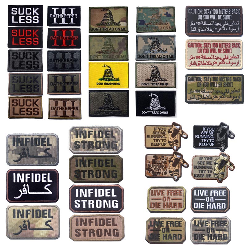 

Outdoor HOOK and LOOP Fastener Patches Embroidered Armband Embroidered Badges Fabric Armband Stickers Tactical Embroidery Patch NO14-121, Multi-color