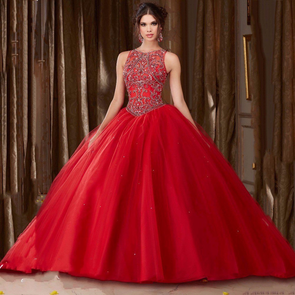 

Red A-Line Princess High Neck Tulle Asymmetrical Backless Ball Gown Beaded Empire Long prom Evening Dress, Light yellow