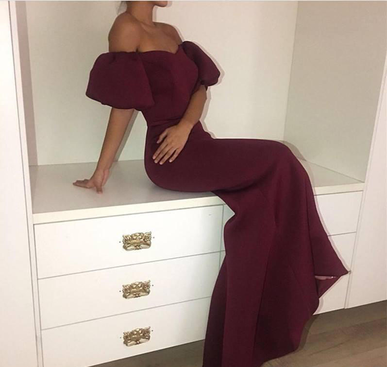 

Burgundy Backless Prom Dress Sexy Off Shoulder Formal Holidays Wear Graduation Evening Party Gown Custom Made Plus Size, Yellow