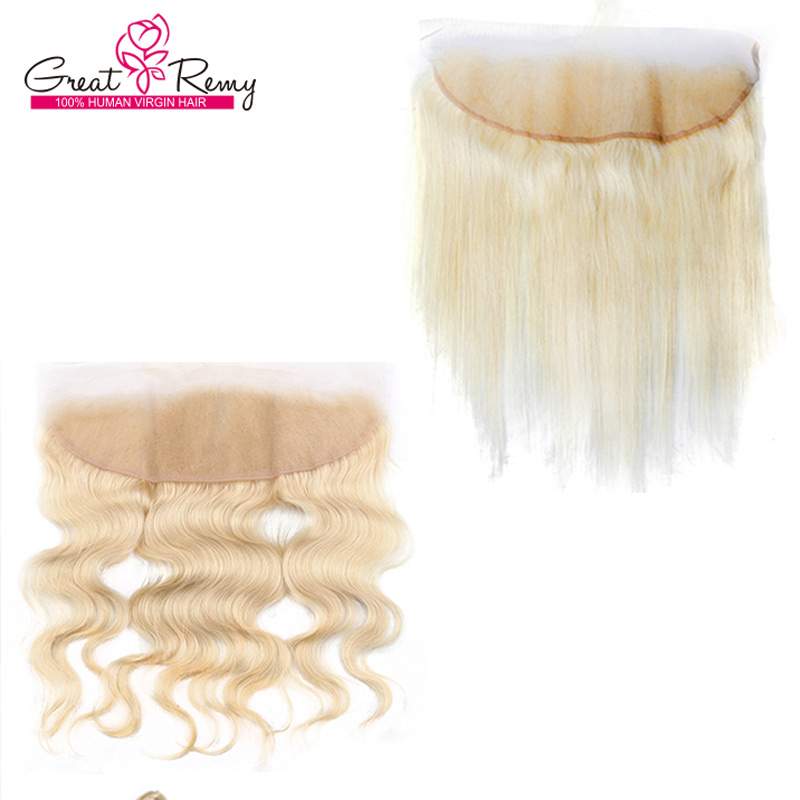 

Remy Human Hair Blonde Closure Body Wave Brazilian 613 Honey Ear to Ear Lace Frontal Human Hair Straight Greatremy Factory Outlet