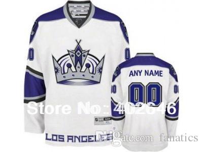 

Mens LA Kings customized / custom hockey jersey, black 3rd or white 3rd colors, w/ Crown in front, pls read size chart before order