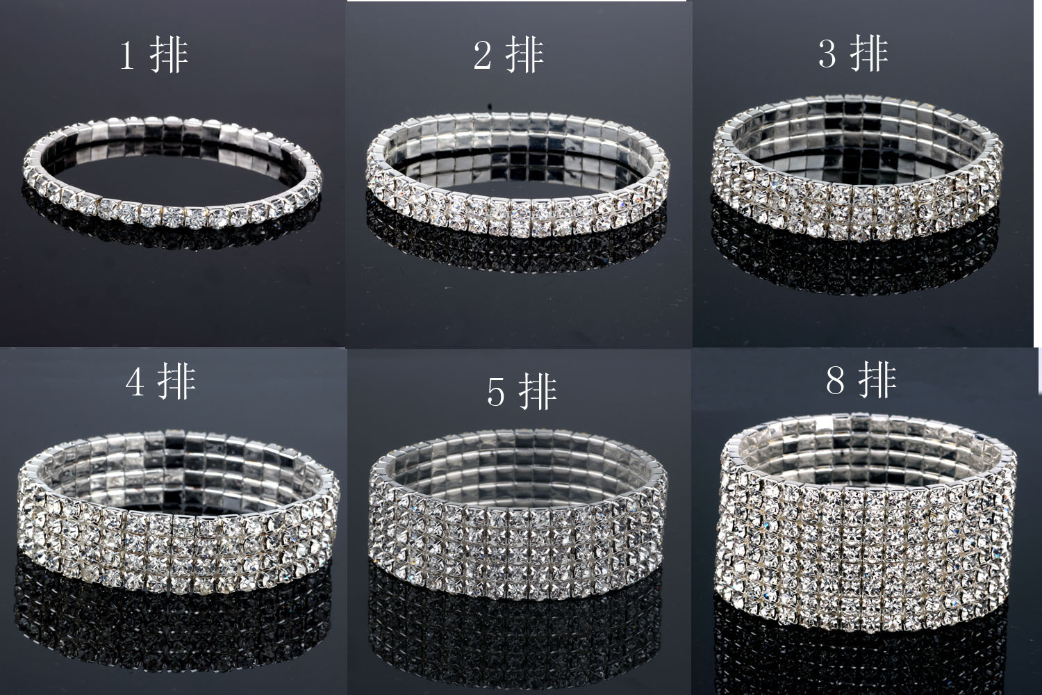 

1 row 2 row 3 row 4 row Tennis bracelet Bridal jewelry rhinestone bracelet cystl stretch bracelets bridal wedding rhinestone bracelet