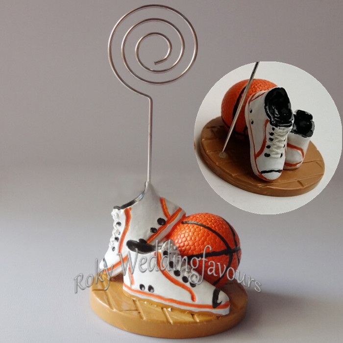 

FREE SHIPPING 50PCS Basketball Place Card Holder Sports Themed Birthday Party Favors Anniversary Event Party Table Decor