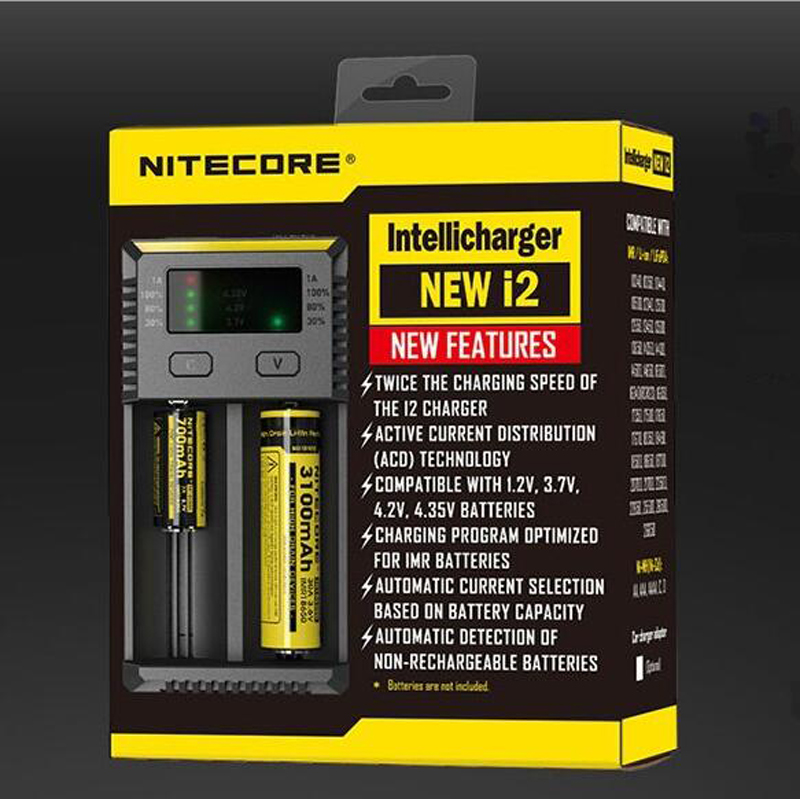 

Original NEW NITECORE i2 Intellicharger Charger For Li-ion 2016 New Ni-MH 18650 14500 wit vs Nitecore I2 I4 UM10 Charger Free Shiping