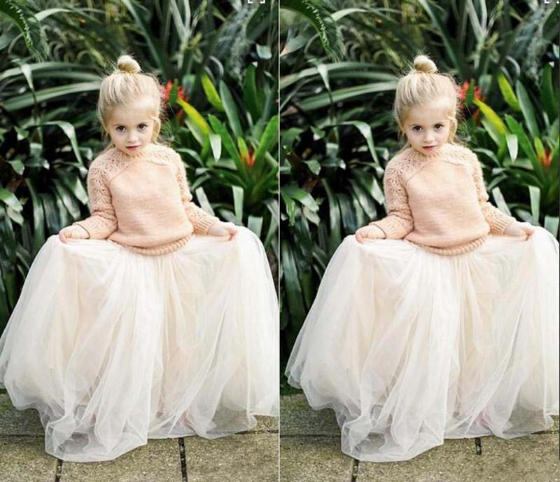 

2016 Lovely Baby Girls Tulle Skirts White Princess Tutu Ball Gown Flower Girl Party Dresses For Skirt Wedding Cheap Children's Long Skirts, Purple