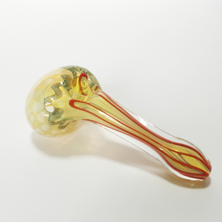 

New colorful style glass spoon pipes with high quality hand pipes for smoking bong for tobacco pipes 12cm long