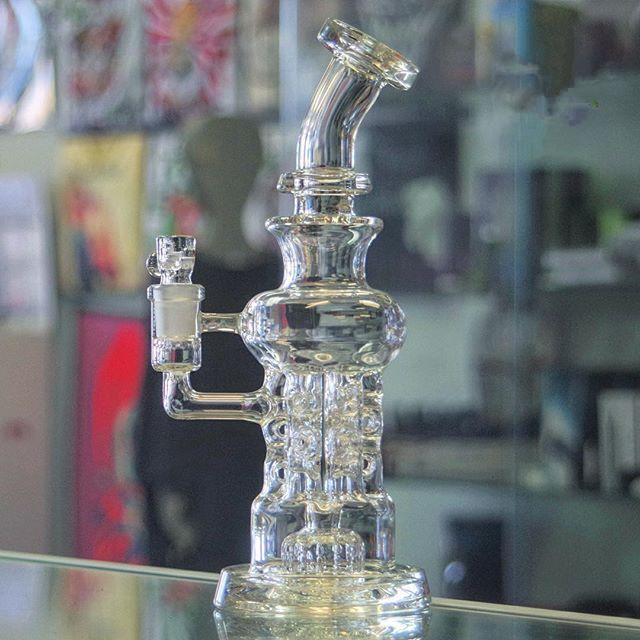 2025 Tiktok hot style complex design leisure glass bong swiss pillar can glass water pipes high quality oil rigs glass bong fab egg dab rigs hook-image-390951899