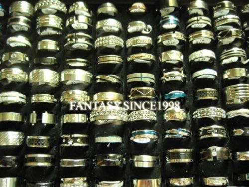 

wholesale mixed lot 30pcs mens womens stainless steel jewelry fashion rings