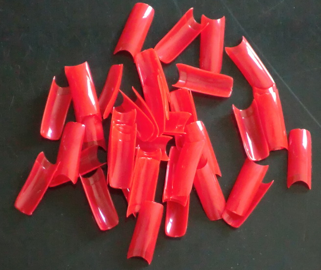 

500Pcs/Bag Red color DIY At Home Artificial French Manicure Nail Tips Fake False Nails Tips Art