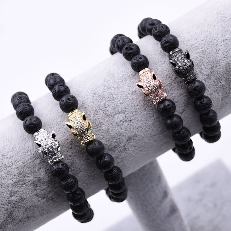 

New Animal Head Buddha beads Bracelets Bangles Charm Natural Stone Bracelet yoga Jewelry Men Women Free shipping