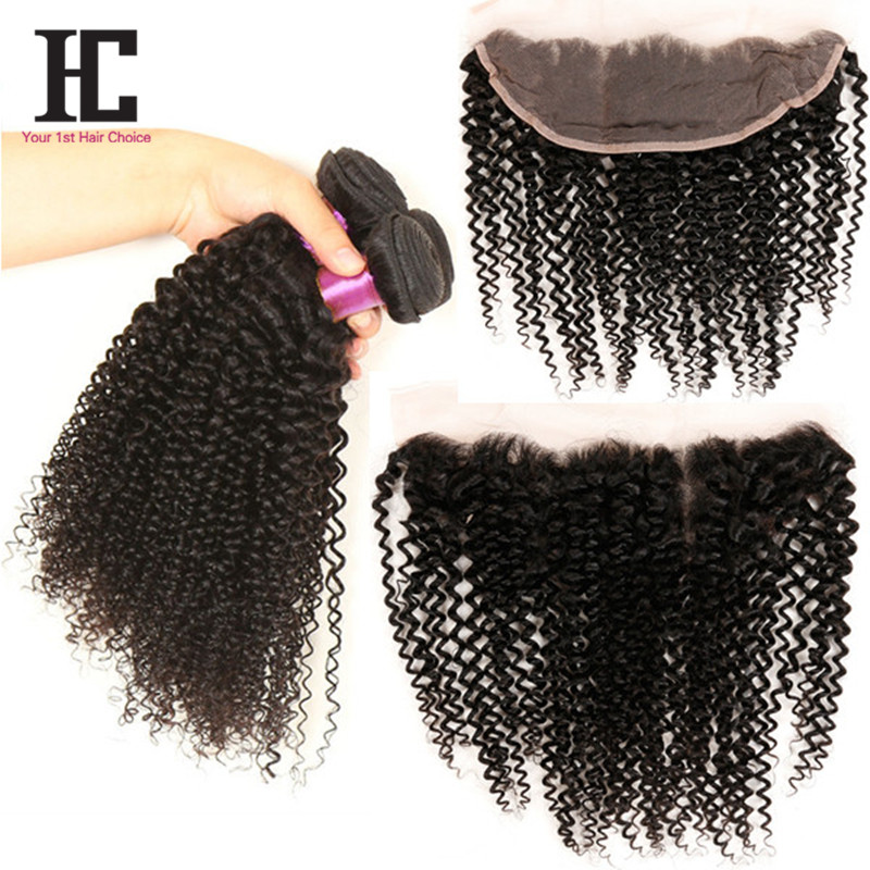 

Mongolian Kinky Curly Hair With Closure Full Lace Frontal 3 Bundles With Frontal Closure 7a Hair Bundles With Lace Frontals Hair Products, Natural color