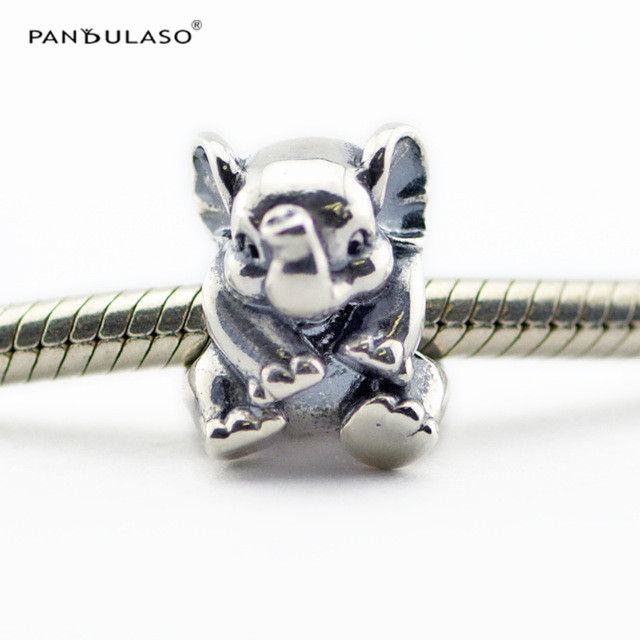 Lucky Elephant Charm Beads Sterling-Silver-jewelry Beads Fits Pandora Bracelets Charms DIY Woman Bracelets Beads Wholesale Jewelry 2016 New-image-386558982
