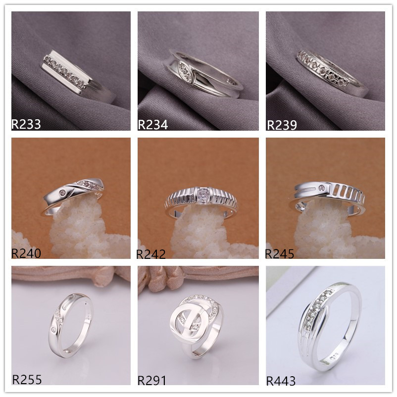 

factory direct sale women's gemstone plated sterling silver ring mixed style EMR18,hot sale high grade fashion 925 silver plate ring