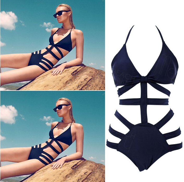 

New fashion sexy swimwear One Piewimsuitce Women's Bikini Push-up Padded S, Pink
