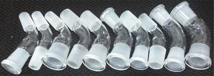 

New design better glass adpter 45 degree angle 14.4 18.8 male to female joint 14mm 18mm female to male converter glass adapter