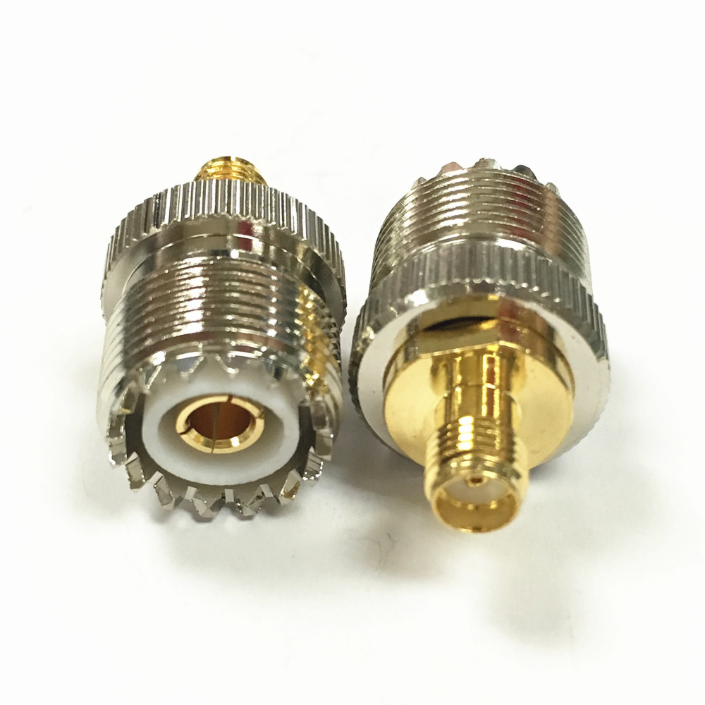 

10PCS\Lot Brass UHF SO-239 SO239 Female to SMA Female Plug Connector Coaxial Adapter