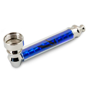 

Zinc Metal Pipes Novelty Decorative Luminous Fancy Smoking Pipes With Plastic Metal Smoking Pipes Parts