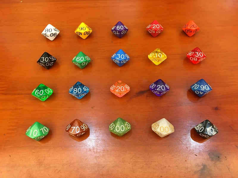 

D10 Dice 00-90 Polyhedral Dice 10 Sided Multicolour Kids Educational Toys D&D RPG Board Game Acessorios Entertainment #P39
