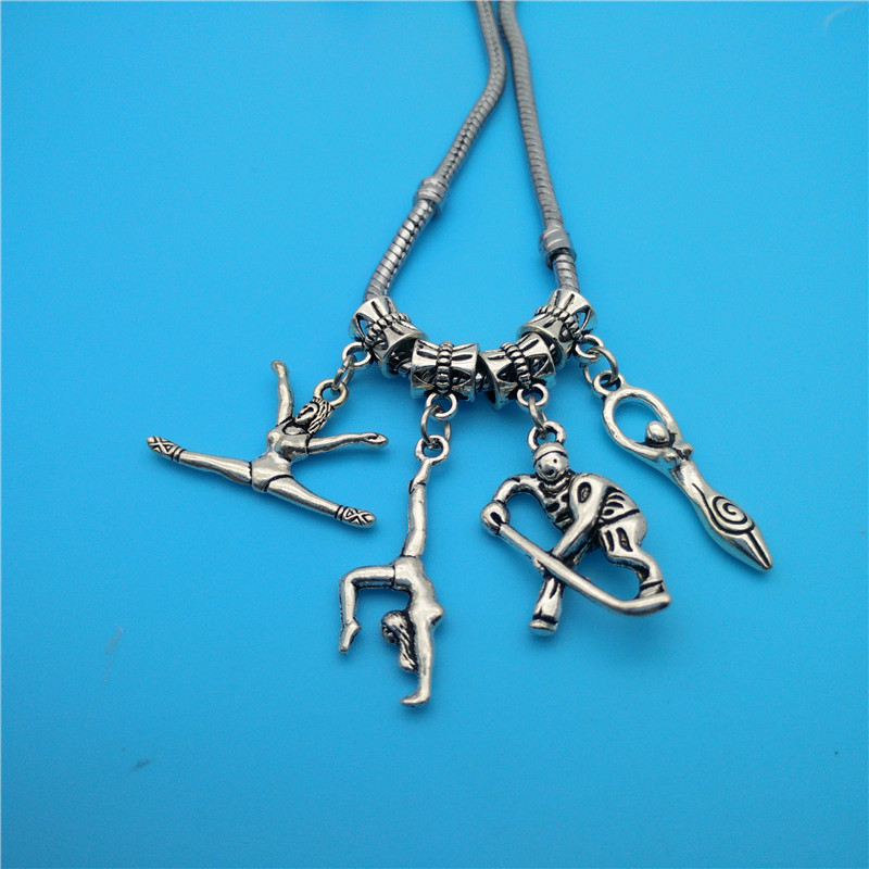 

Mixed Tibetan Silver Athlete Gymnastics baseball player Charms Pendants Jewelry Making Bracelet Necklace Fashion Popular Jewelry Accessories